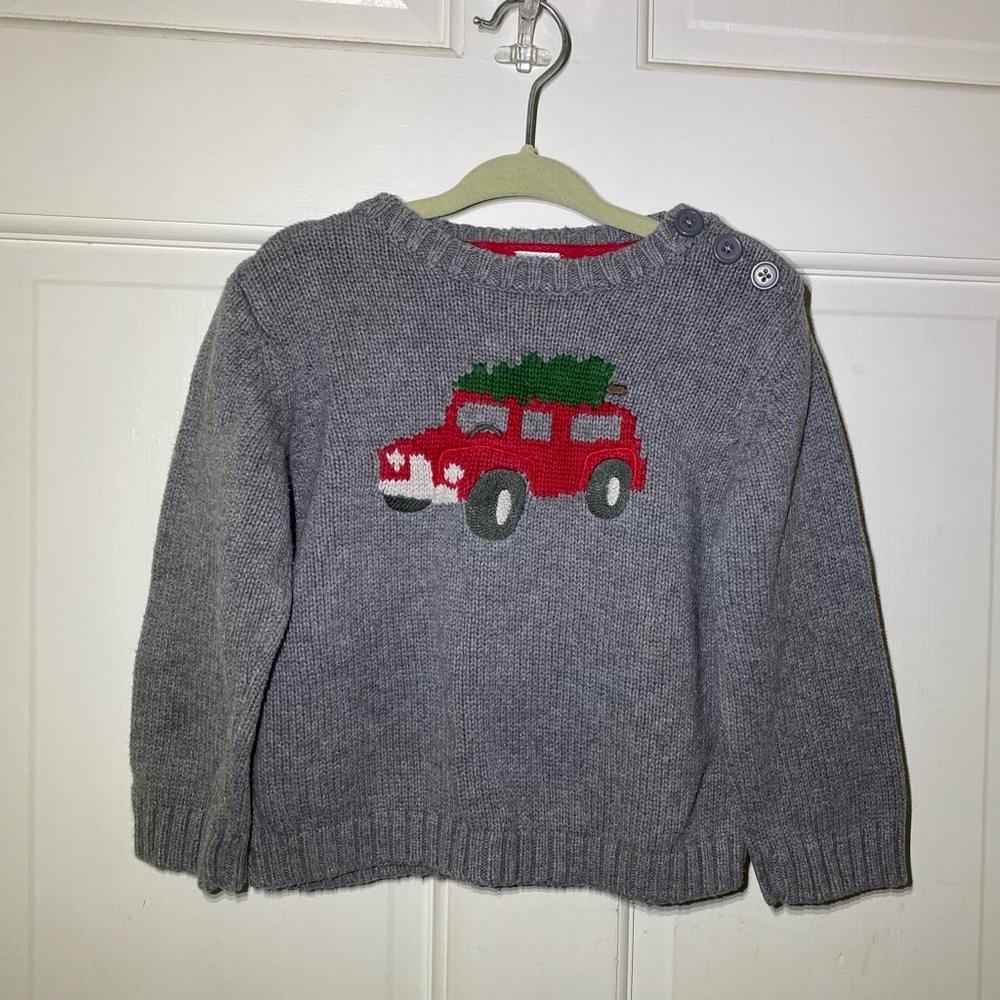 Carter’s Christmas Tree Red Truck Knit Sweater